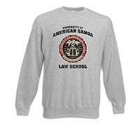 Urban Backwoods University of American Samoa Pullover Felpe Maglione Sweatshirt Grigio Taglia M