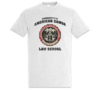 Urban Backwoods University of American Samoa Uomo T-Shirt Grigio Taglia 2XL