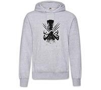 Urban Backwoods Wolverine Shadow Warrior Hoodie Felpe con Cappucio Sweatshirt De Manga Grigio Taglia L