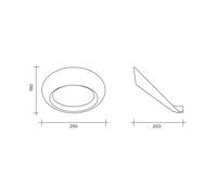 URBAN by Sforzin Applique a LED Olo, antracite, metallo, larghezza 25,5 cm URBAN by Sforzin