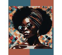 Urban Chic Notebook / Journal: beautiful black woman with an afro. Glossy cover. 110 lined pages, 7.5" x 9.25”