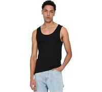 Urban Classics 2-Pack Seamless Tanktop Uomo Canotte Nero M 100% Cotone Slim Fit