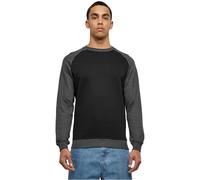 Urban Classics 2-Tone Raglan Crewneck Felpa, Multicolore (Blk/Cha), 4XL Uomo