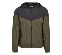 Urban Classics Giacca 2-Tone Tech Windrunner Nero/Darkolive 4XL Nero