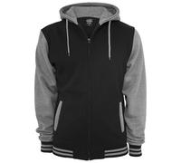 Urban Classics Felpa con cappuccio Zip 2-tone Zip Hoody Nero/Grigio XXL Nero