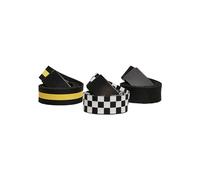 URBAN CLASSICS 3 Cinture Unisex, Set Cinture con Fibbia Scorrevole in Metallo, Mimetica, Cintura a Scacchi, Lunghezza S/M: 115cm, L/XL: 135cm