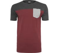 Urban Classics 3-Tone Tè Tasca Contrasto T-Shirt Taschino Jersey Nuovo Melange