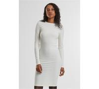 Urban Classics Rib Long Sleeve Long Dress Bianco L Donna