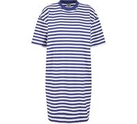 Urban Classics Ladies Oversized Striped T-Shirt Dress Donna Miniabito Nero/Bianco