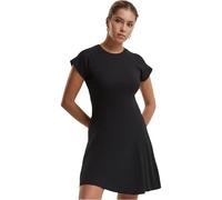 Urban Classics Rib Skater Short Sleeve Short Dress Nero XL Donna