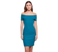 Urban Classics Tb1501-ladies off Shoulder Rib Dress Vestito, Verde Acqua, XS Donna