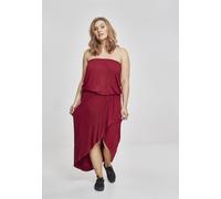 Urban Classics Abito Donna Abito a fascia in viscosa Borgogna S Rosso