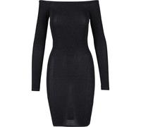Urban Classics Off Shoulder Glitter Long Sleeve Dress Nero S Donna