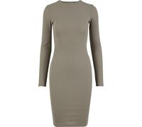 Urban Classics Rib Long Sleeve Long Dress Verde 4XL Donna