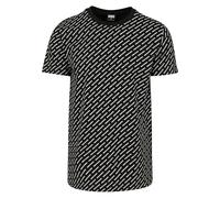 Urban Classics T-shirt Allover Logo Tee Nero (Black 00007) Uomo 4XL