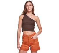 Urban Classics Damen Ladies Cropped Asymmetric Top M Brown