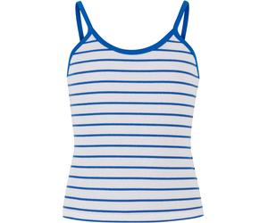 Urban Classics Bambine Top basic a righe UCK7457 122/128 Bianco