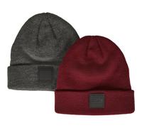 Urban Classics Bambini Logopatch Beanie 2-Pack Berretto per Invernale Turn Fino