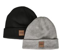 Urban Classics Bambini Logopatch Beanie 2-Pack Berretto per Invernale Turn Fino