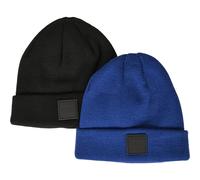 Urban Classics Bambini Logopatch Beanie 2-Pack Berretto per Invernale Turn Fino