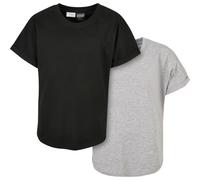 Urban Classics Bambini Ragazzi Lungo Shaped Turnup Té 2-Pack Kidswear T-Shirt