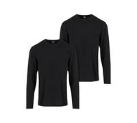 Urban Classics Basic Longsleeve 2-Pack Uomo Maglia Maniche Lunghe nero M 100% cotone Regular