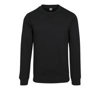 Urban Classics Basic Terry Crew - Felpa da Uomo, Colore: Oliv Basics, Streetwear, Nero, M