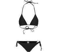 Urban Classics Set Bikini da Donna in Poliestere Riciclato a Forma di Triangolo da Donna, 2 Pezzi, Costume da Bagno da Donna, Bikini riciclati, Taglie XS - XL, Nero, S