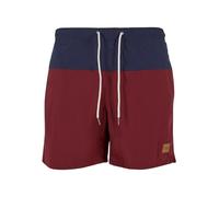 Urban Classics Block Swim Shorts, Pantaloncini da Bagno, Uomo, Nvy/Burgundy, S