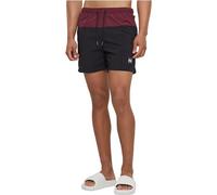Urban Classics Block Swim Shorts Pantaloncini da Bagno, Ciliegia/Nero, M Uomo