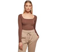 Urban Classics Body a Maniche Lunghe organiche da Donna T-Shirt, Bark, S