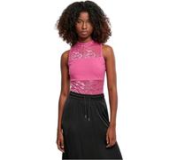 URBAN CLASSICS Body Donna in Pizzo, Top in Pizzo Sexy Smanicato per Donna, Collo a Lupetto, Body Colore brightviolet, Taglia L