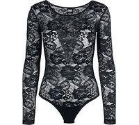 Body donna in pizzo a manica lunga Urban Classics (GT) Noir 5XL