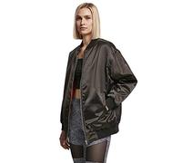 Urban Classics Bomber da Donna Oversize in Raso Giacca, Nero, 4XL