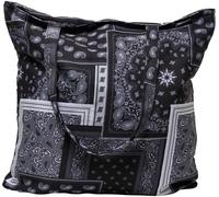 Urban Classics Borsa Tote con stampa patchwork Bandana Nero/Biancoite Nero