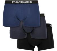 Urban Classics Organic Boxer Shorts 3-Pack, Biancheria Intima Uomini, Darkblue+Navy+Black, XXL