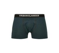 Urban Classics Boxer Shorts Confezione da 3 Pantaloncino, Verde/Blu Scuro + Bur/Blu + Bianco/Nero, M (Pacco da 3) Uomo