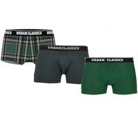 Urban Classics Boxershort Boxer 3-Pack Dgrn Plaidaop+Btlgrn/Dblu+Dgrn S Multicolore