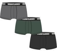 Urban Classics Boxershort Boxer 3-Pack Grigio/verde scuro/nero 4XL Grigio