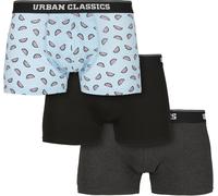 Urban Classics Boxershort Boxer 3-Pack Melon Aop+Cha+Nero S Nero
