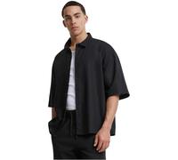 Urban Classics Boxy Cotton Linen Shirt Camicia, Nero, XL Uomo