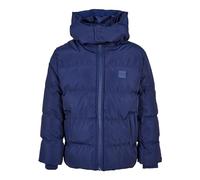 Urban Classics Boys Hooded Puffer Jacket Giacca, spaceblue, 158/164 Ragazzi