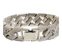 Urban Classics Bracciale Glitter Pietre di Vetro Oro Stile Corda Hip-Hop