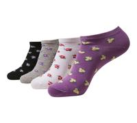 Urban Classics Calzini Invisibili Con Motivo A Fiori In Filato Riciclato 4-Pack