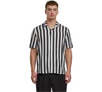 Urban Classics Viscose Aop Resort Short Sleeve Shirt Bianco,Nero S Uomo