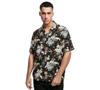 Urban Classics Viscose Aop Resort Short Sleeve Shirt Nero S Uomo