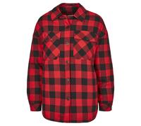 Urban Classics Camicia di flanella a quadri imbottita nero/rosso M Nero