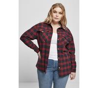 Urban Classics Camicia/Blusa da donna Oversized Overshirt Midnightnavy/Red S Blu