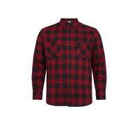 Urban Classics Camicia Camicia di flanella a quadri nero/bordeaux 5XL Nero