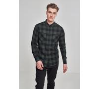 Urban Classics Camicia Camicia di flanella a quadri nero/foresta 3XL Nero